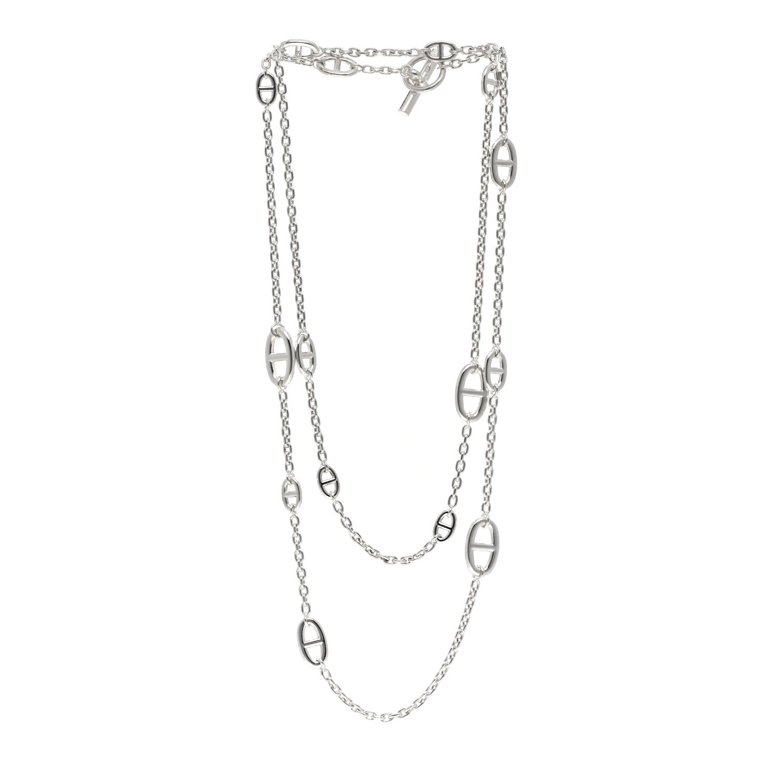 Hermes Sterling Silver Farandole Necklace 120 3 of 6
