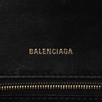 Balenciaga Shiny Box Calfskin Small Hourglass Top Handle Bag Black 5 of 11
