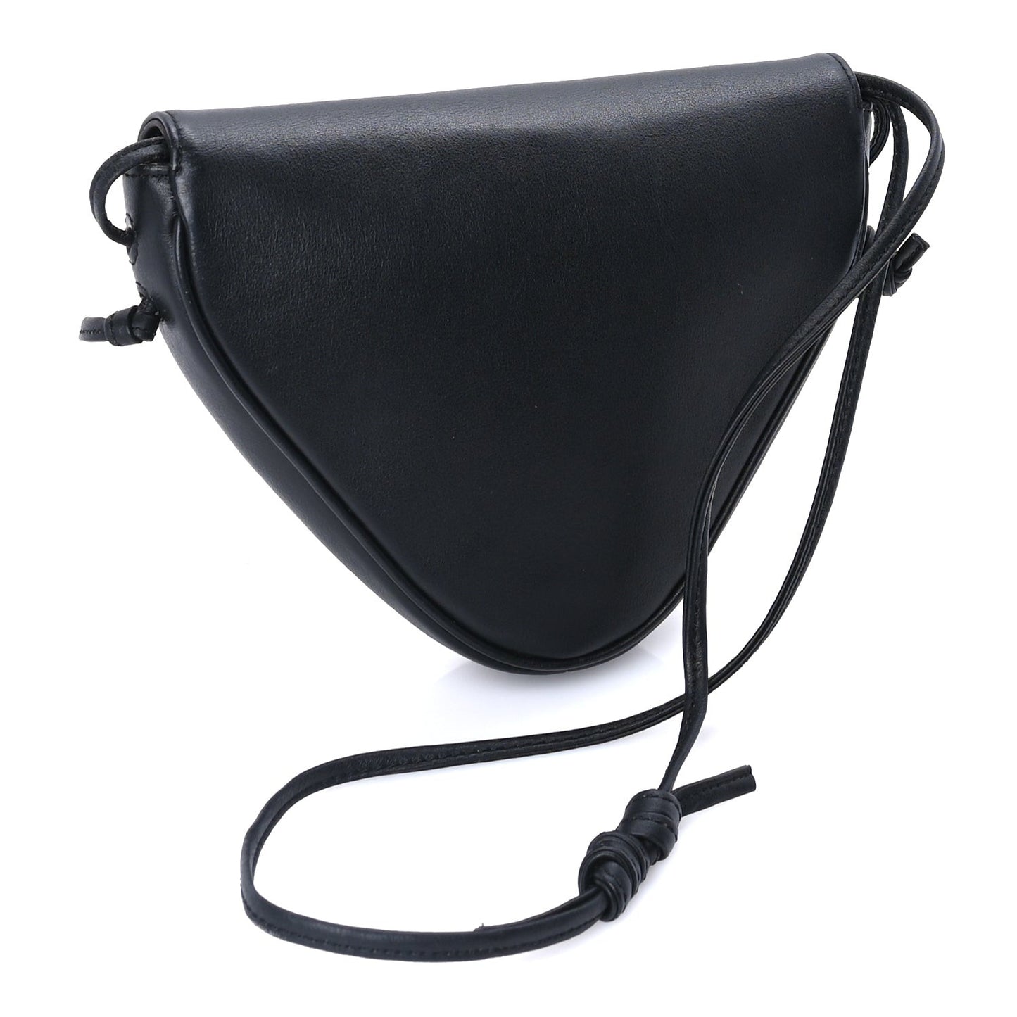 Smooth Calfskin Triangle Crossbody Bag Black