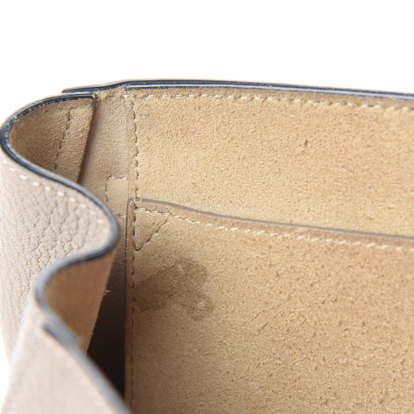 Grained Lambskin Drew Shoulder Bag Motty Grey