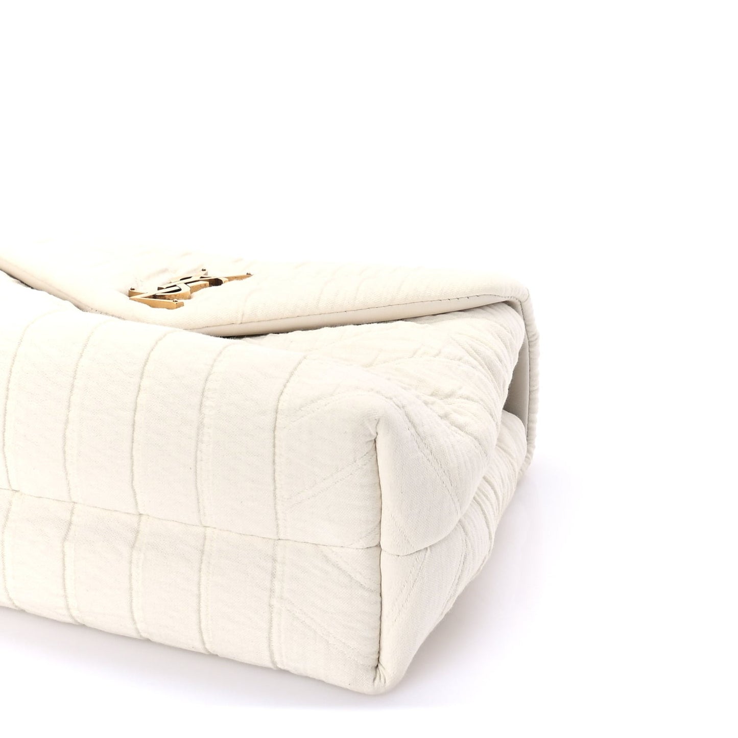 Cotton Gauze Y Quilted Monogram Small Loulou Chain Satchel Vanilla Ice