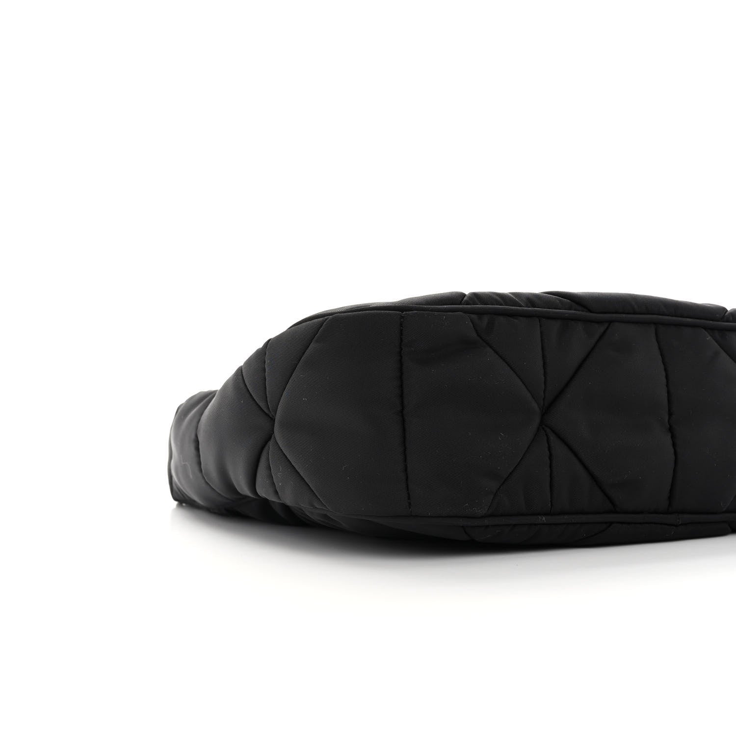 Prada Tessuto Nylon Triangle Quilted Padded Patchwork System Shoulder Bag Black 9 of 10