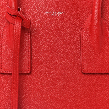 Saint Laurent Grained Calfskin Small Sac De Jour Lipstick Red 6 of 8