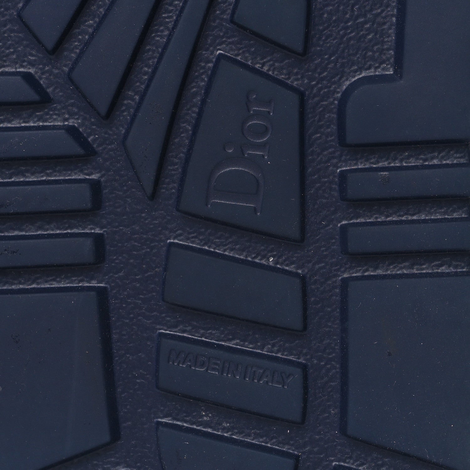 Christian Dior Shearling Canvas Lurex Embroidered Dway 10mm Slide Sandals 41 Navy Natural 7 of 7