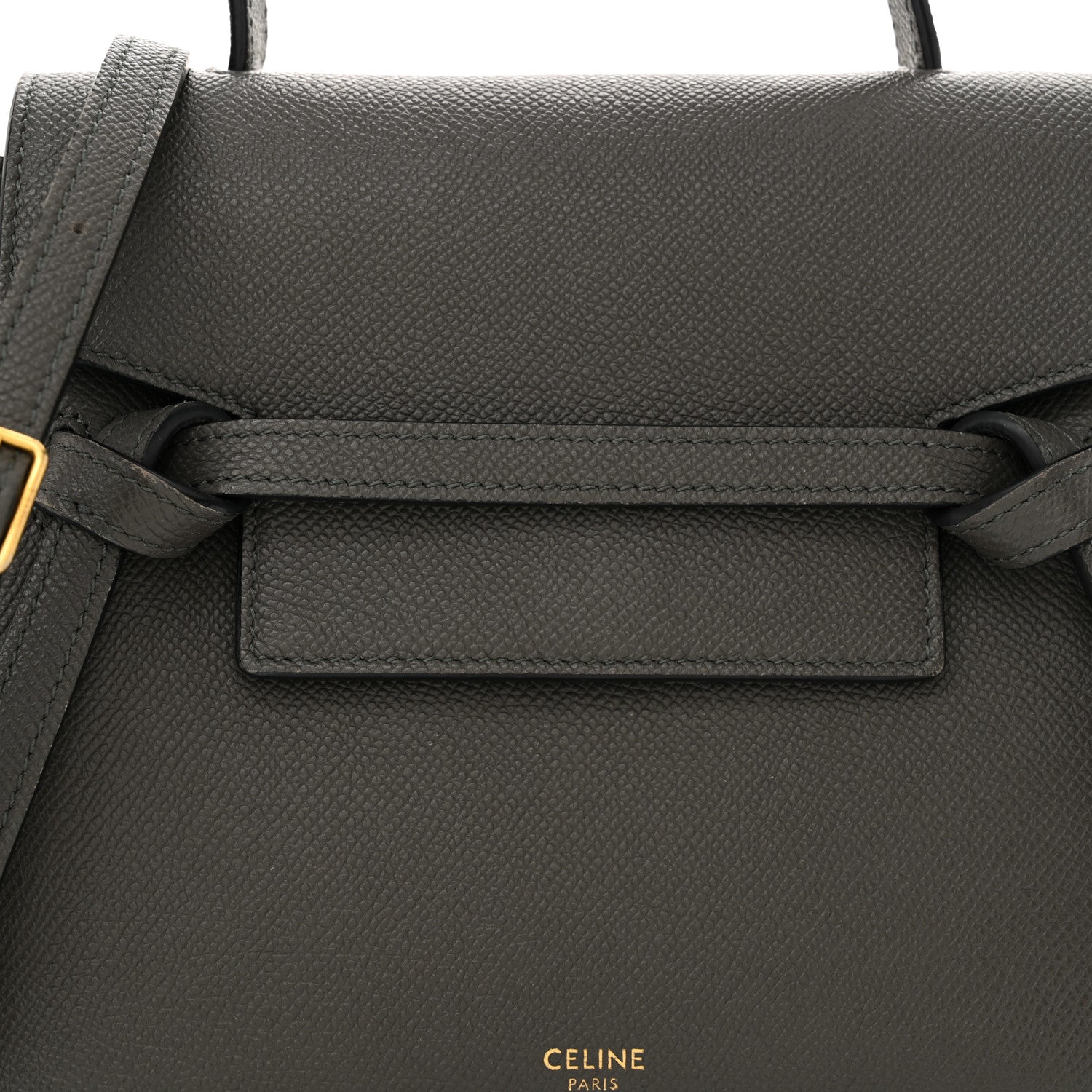 Celine Grained Calfskin Nano Belt Bag Grey 8 of 14