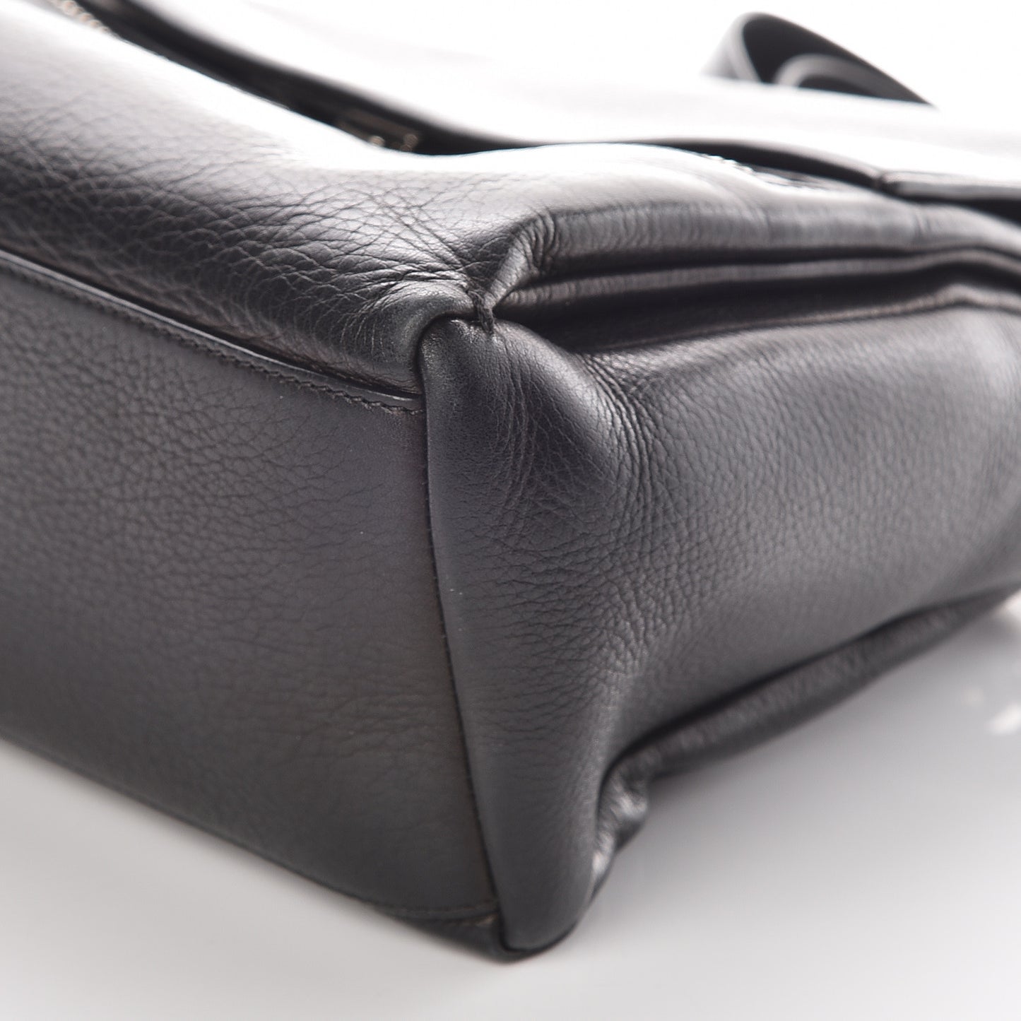 Calfskin Small Pandora Pure Flap Bag Black