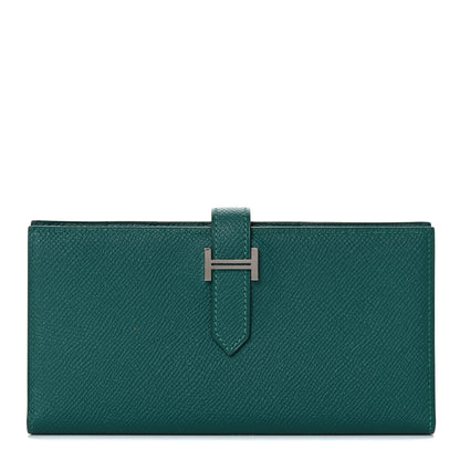 Hermes Epsom Bearn Gusset Wallet Malachite 1 of 10