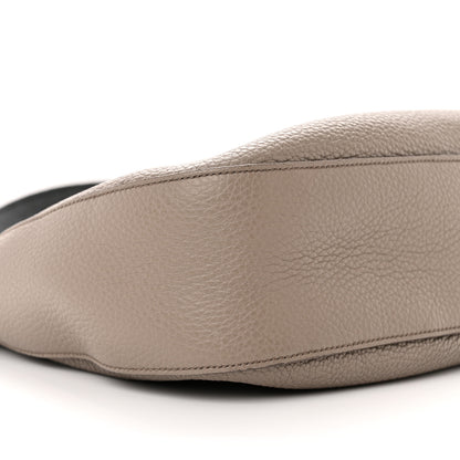 Prada Vitello Daino Soft Large Zippered Messenger Hobo Argilla 8 of 12