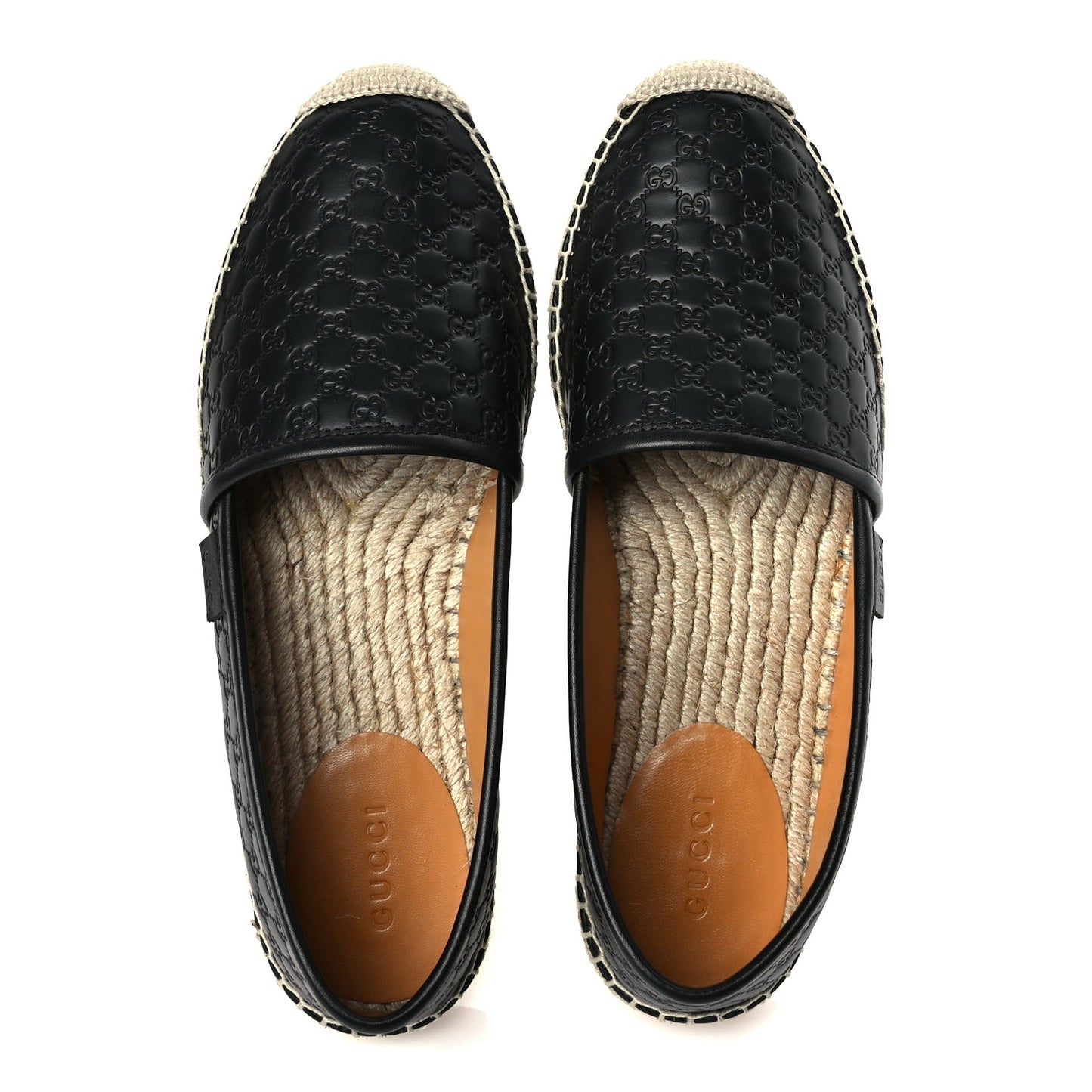 Microguccissima Signature Espadrilles 36 Black