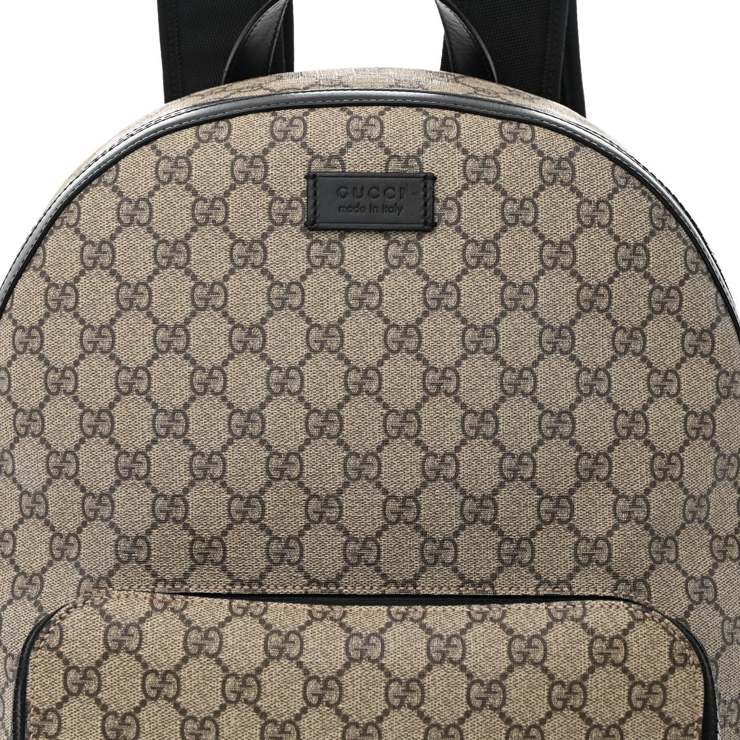 GG Supreme Monogram Medium Backpack Black