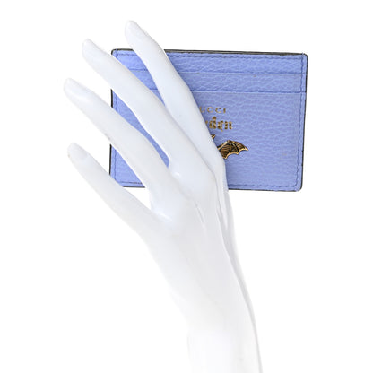 Gucci Calfskin Garden Bat Card Holder Periwinkle 2 of 8