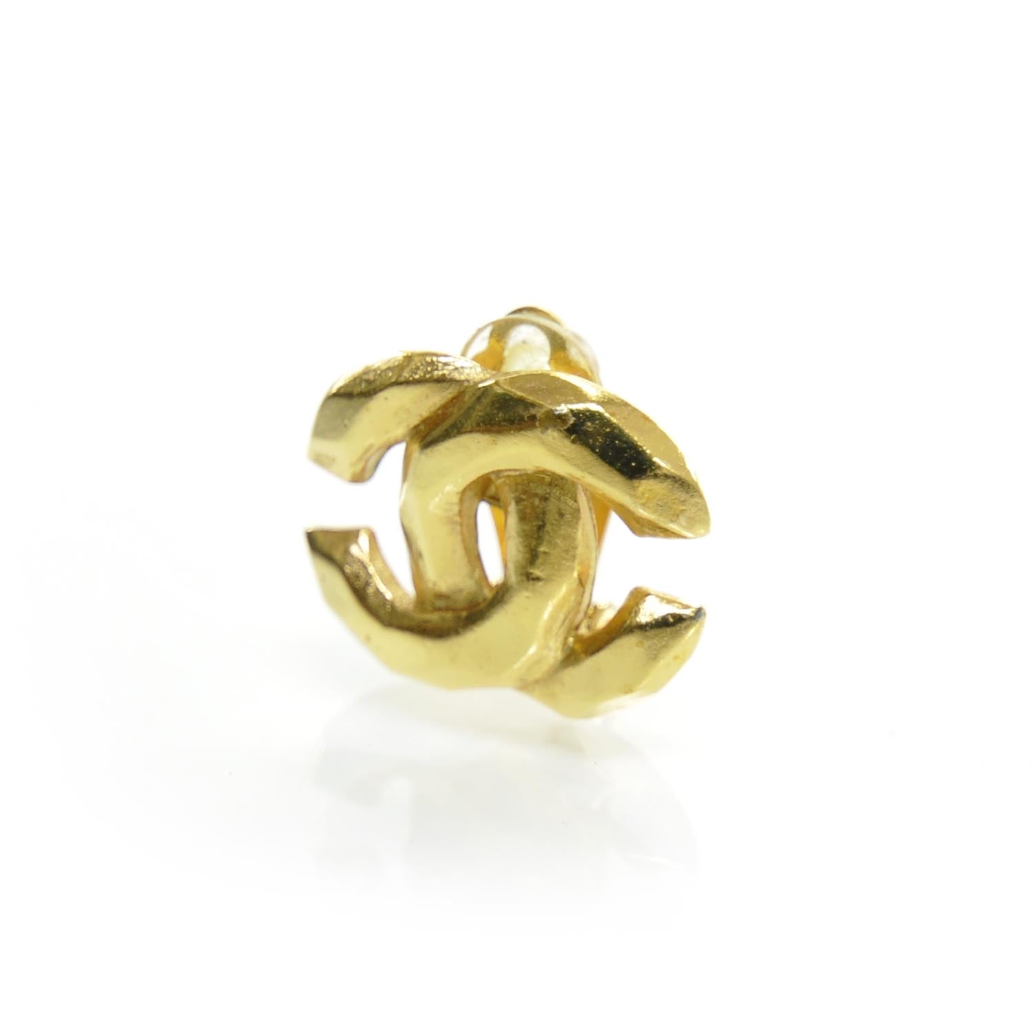 Chanel CC Clip On Earrings Gold 5 of 5