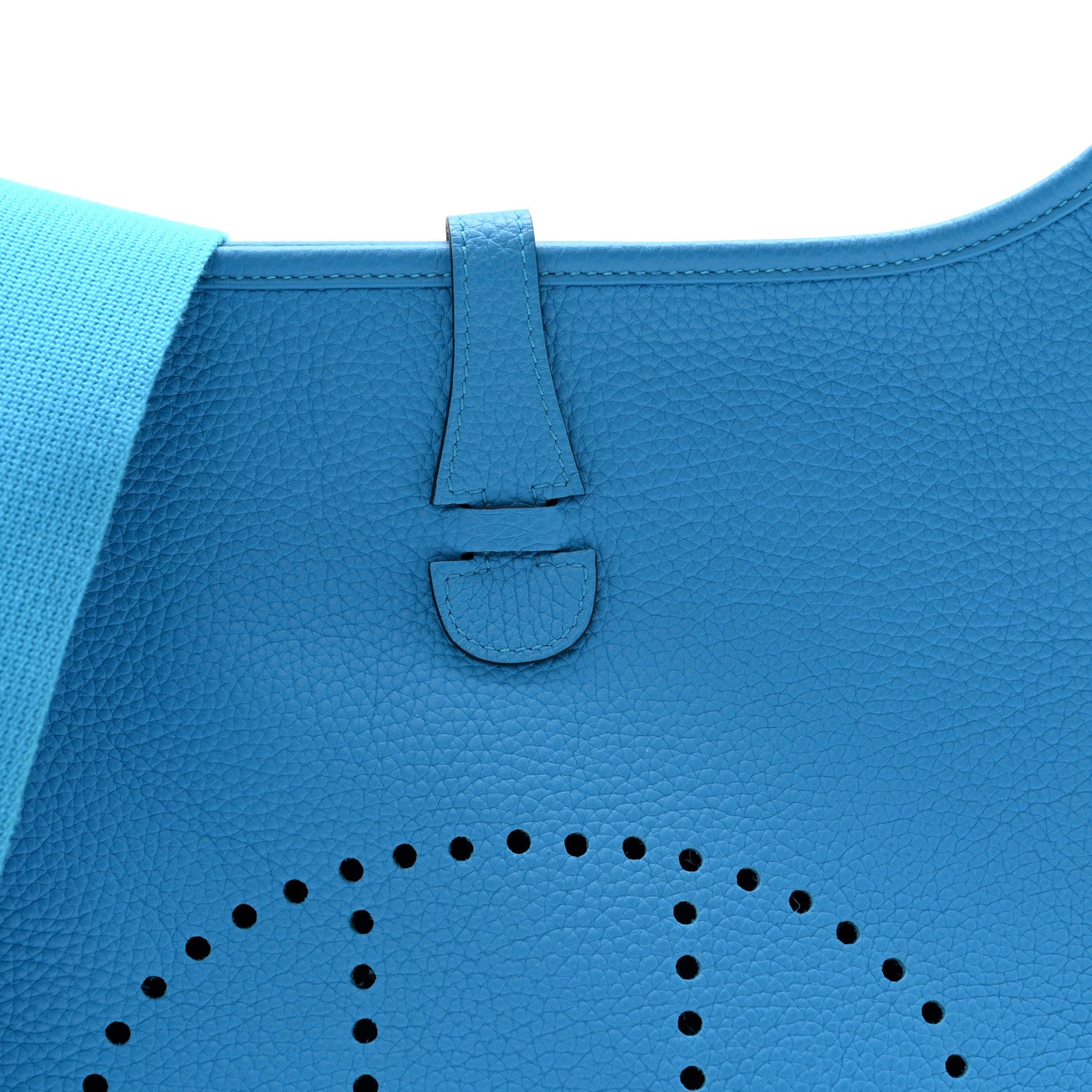 Hermes Taurillon Clemence EVELYNE III PM Bleu Frida 8 of 14