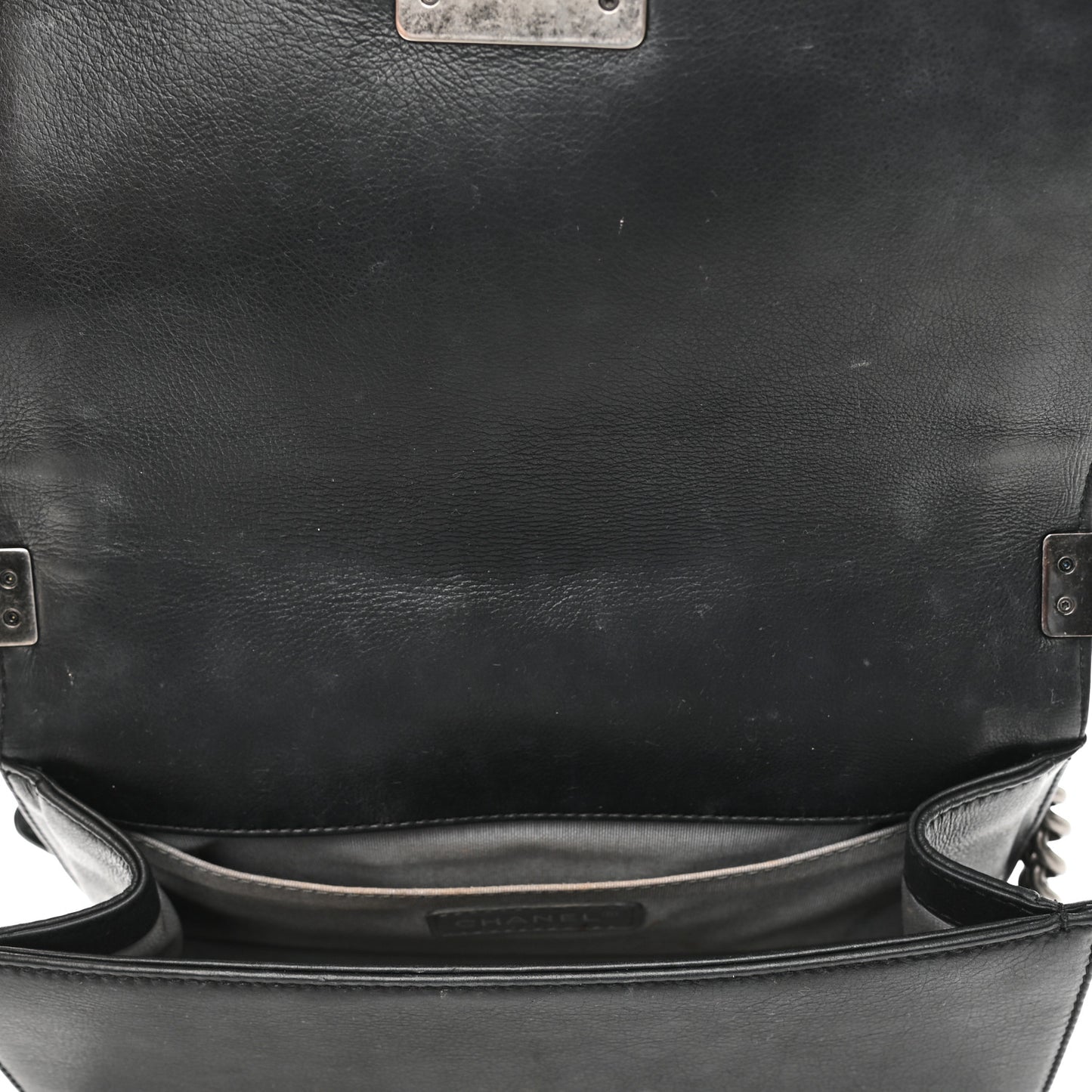 Lambskin Quilted Medium Boy Flap Black