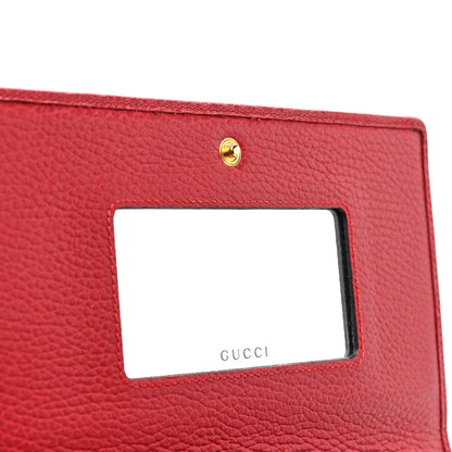 Gucci Dollar Calfskin Mini GG Marmont Chain Wallet Hibiscus Red 7 of 7