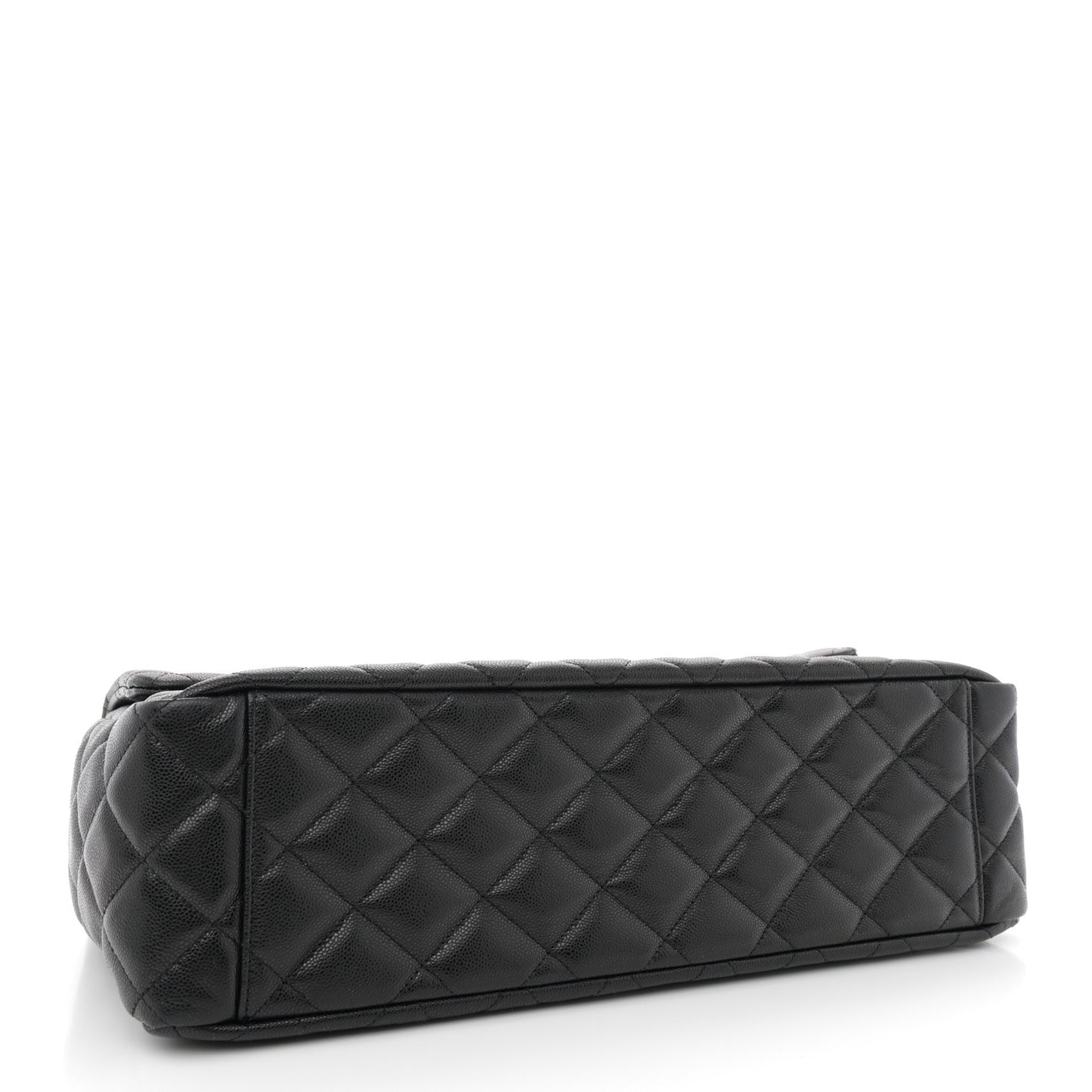 Caviar Quilted XXL Travel Flap Bag Black