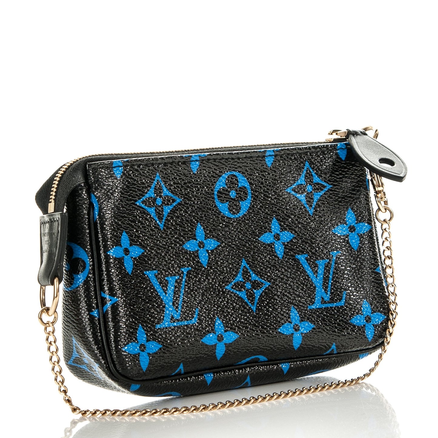 Colored Monogram Mini Pochette Accessories Blue Black