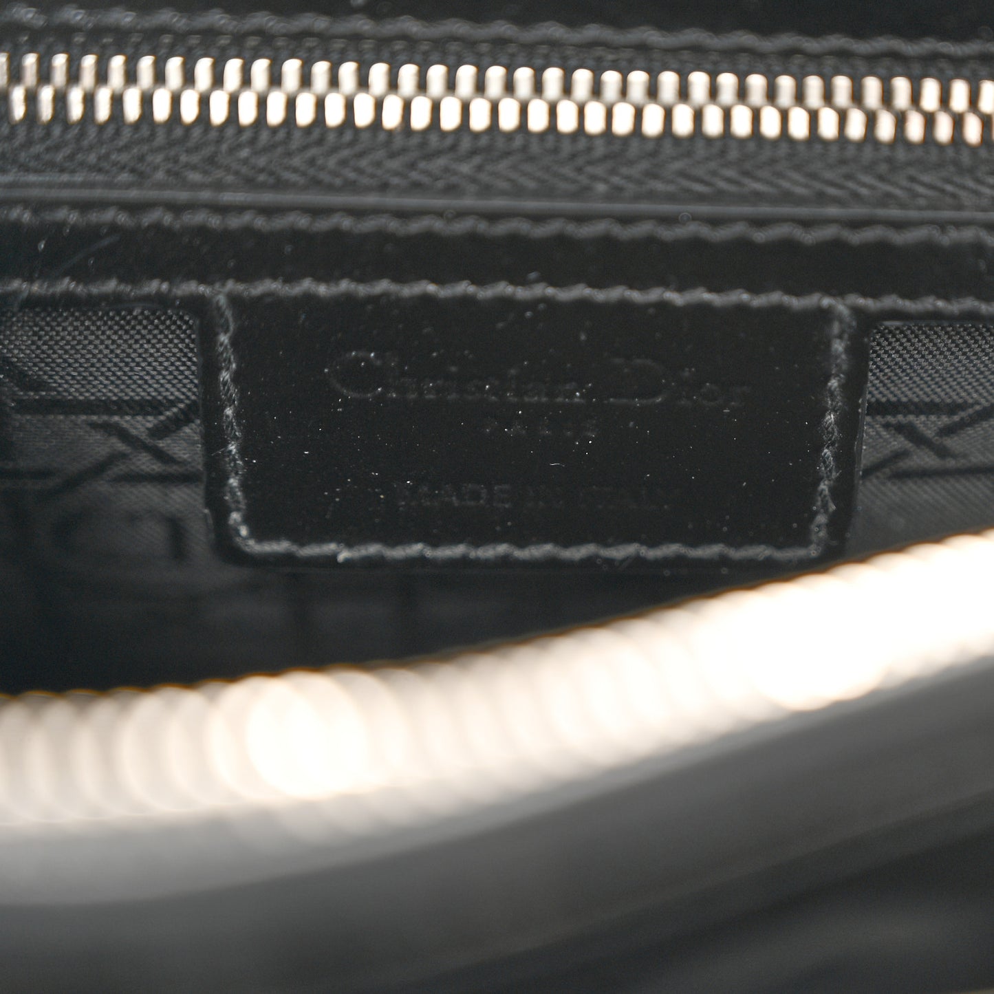 Patent Cannage Medium Lady Dior Black