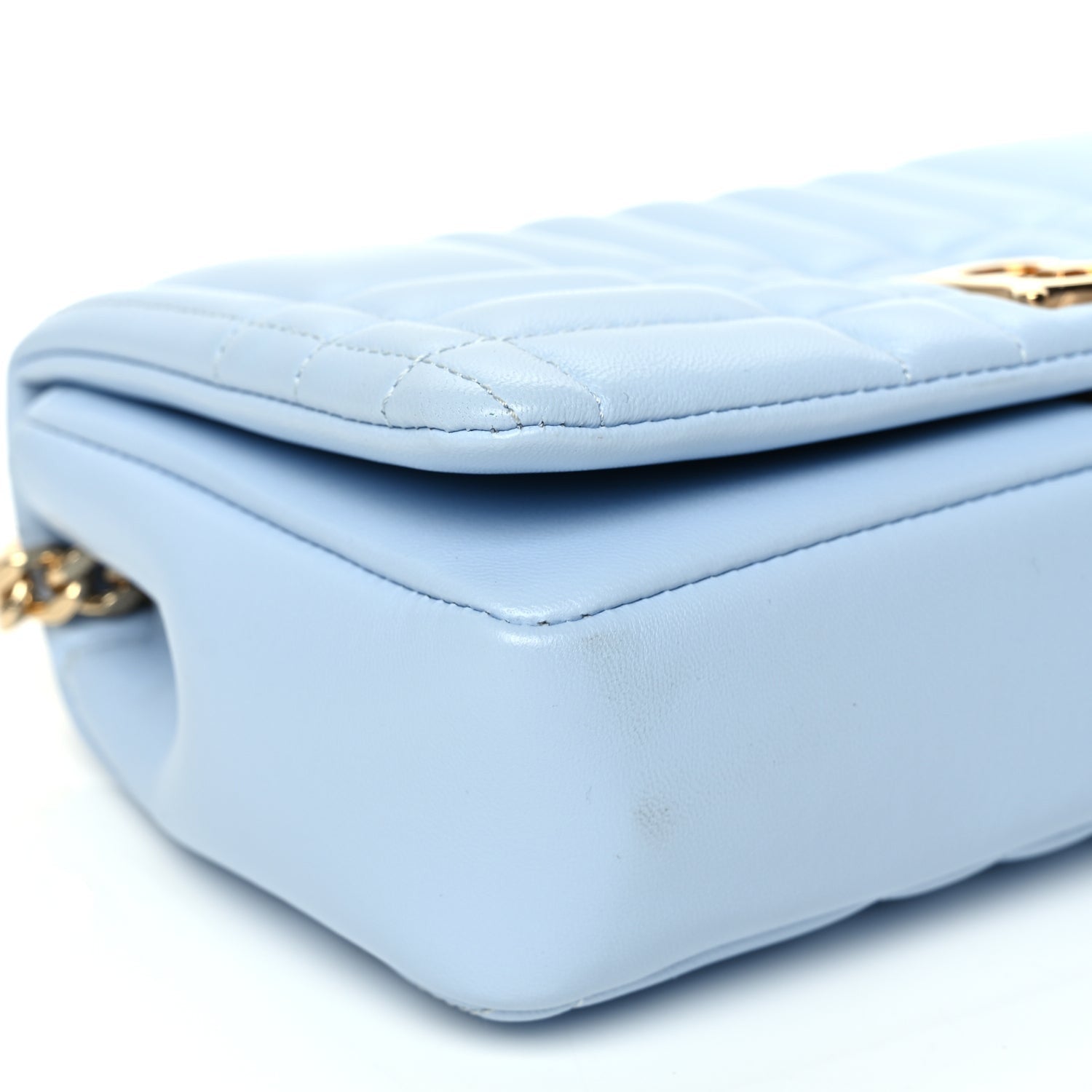 Burberry Lambskin Quilted Small Lola Bag Pale Blue 8 of 9