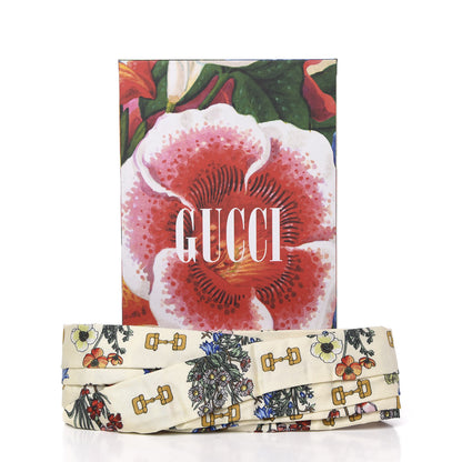 Gucci Silk Floral Stirrup Print Headband M Natural 5 of 5