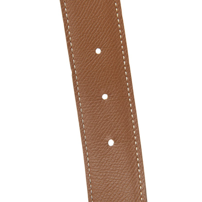 Hermes Epsom Swift 32mm Strie H Belt 90 Black Gold 6 of 6