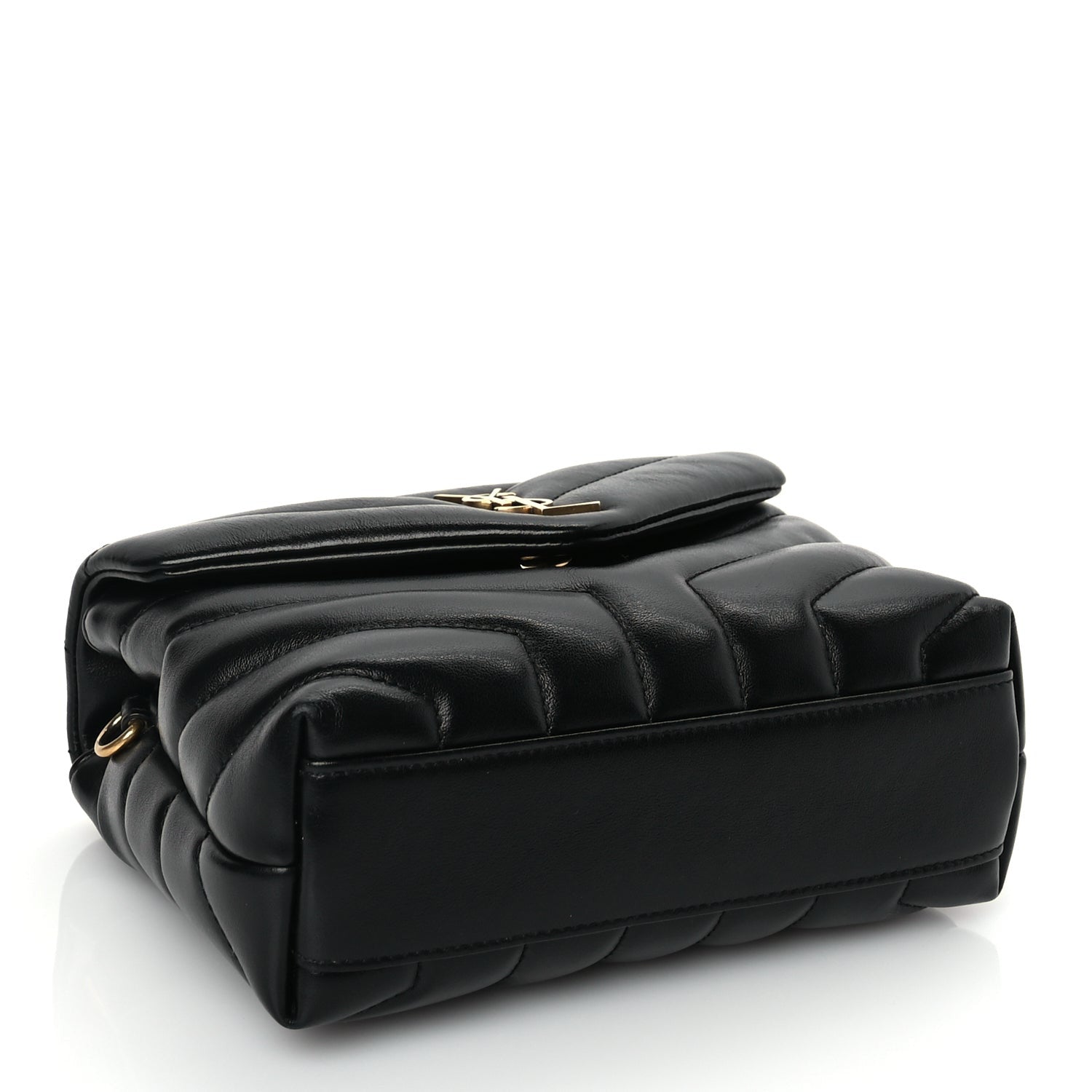 Saint Laurent Calfskin Y Quilted Monogram Toy Loulou Crossbody Satchel Black 3 of 8