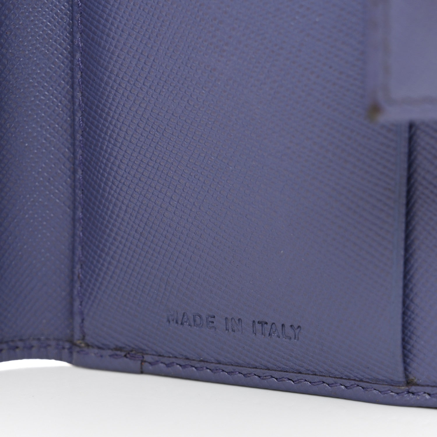 Prada Saffiano Compact Flap Wallet Lilla 8 of 10