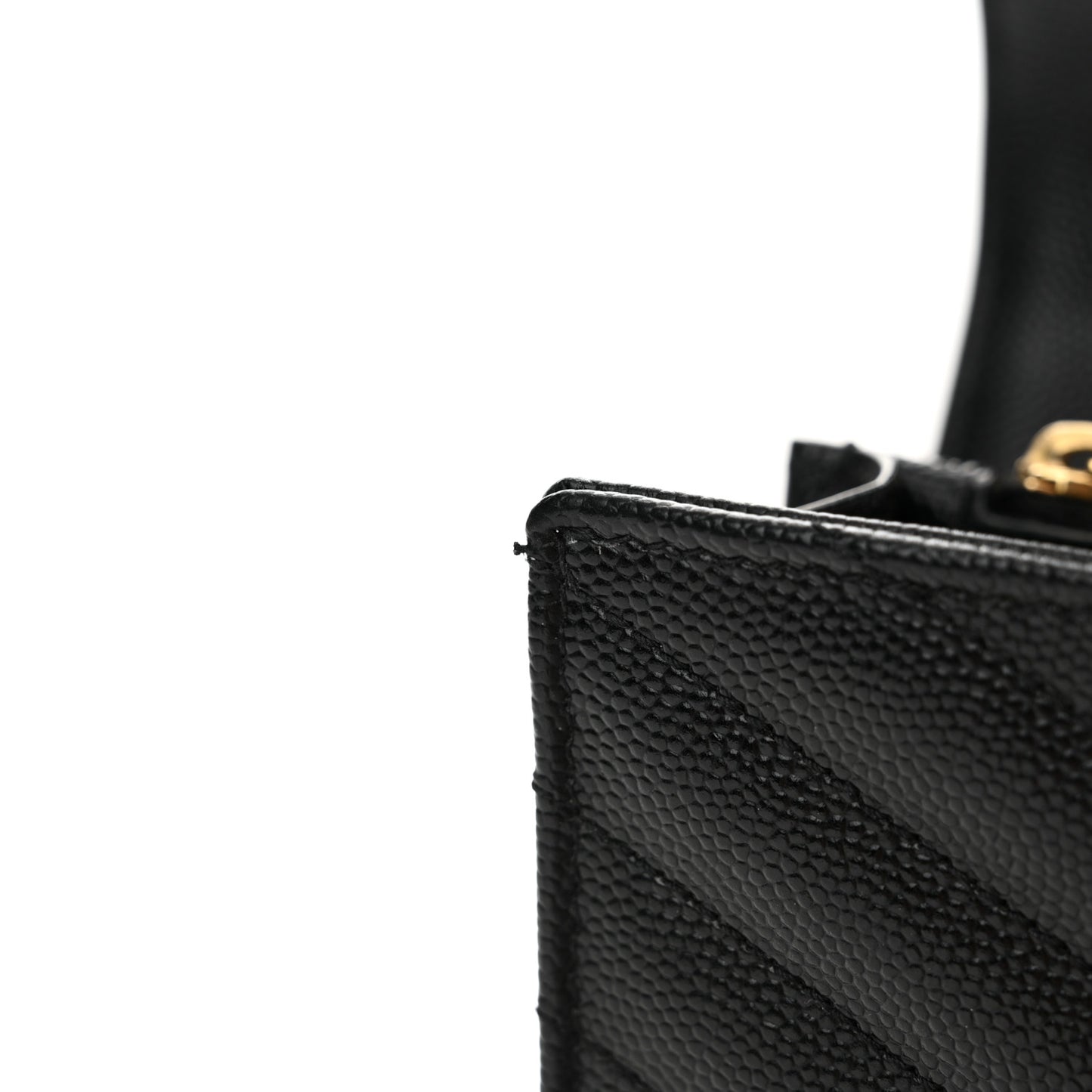 Grain De Poudre Matelasse Chevron Monogram Chain Wallet Black