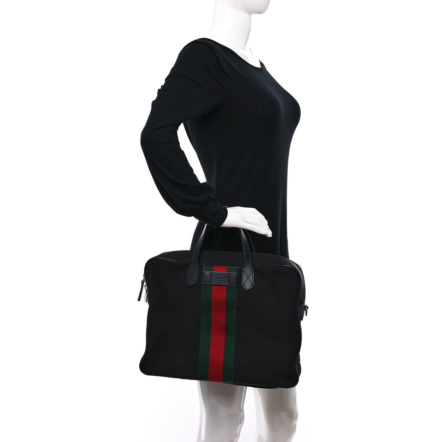 Canvas Web Briefcase Black