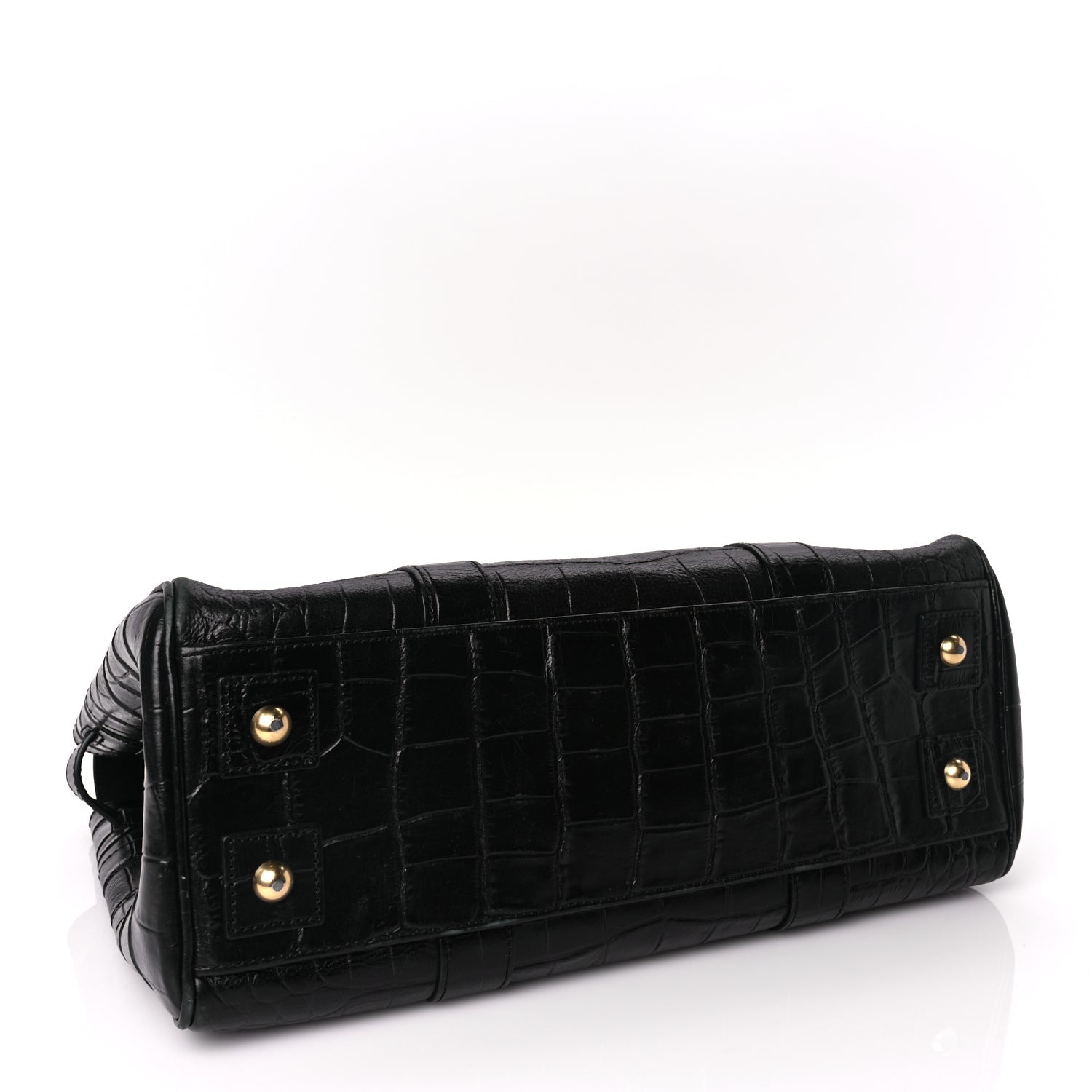 Mulberry Calfskin Crocodile Embossed Bayswater Black 3 of 8