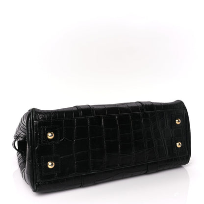 Mulberry Calfskin Crocodile Embossed Bayswater Black 3 of 8