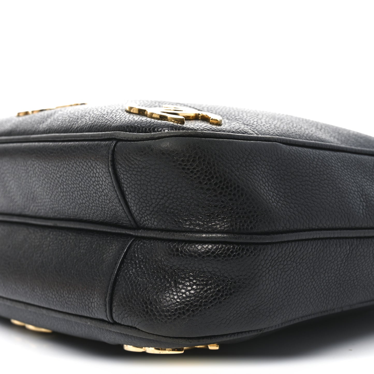 Caviar Triple CC Shoulder Bag Black