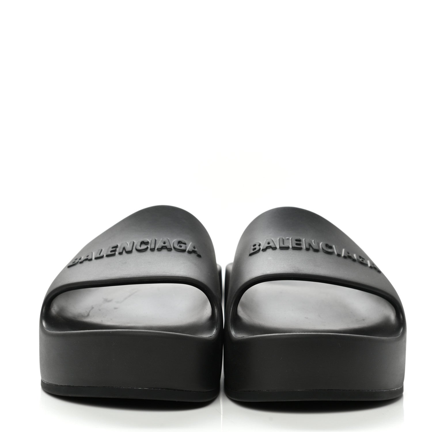 Balenciaga Rubber Chunky Slide Sandals 37 Black 2 of 8