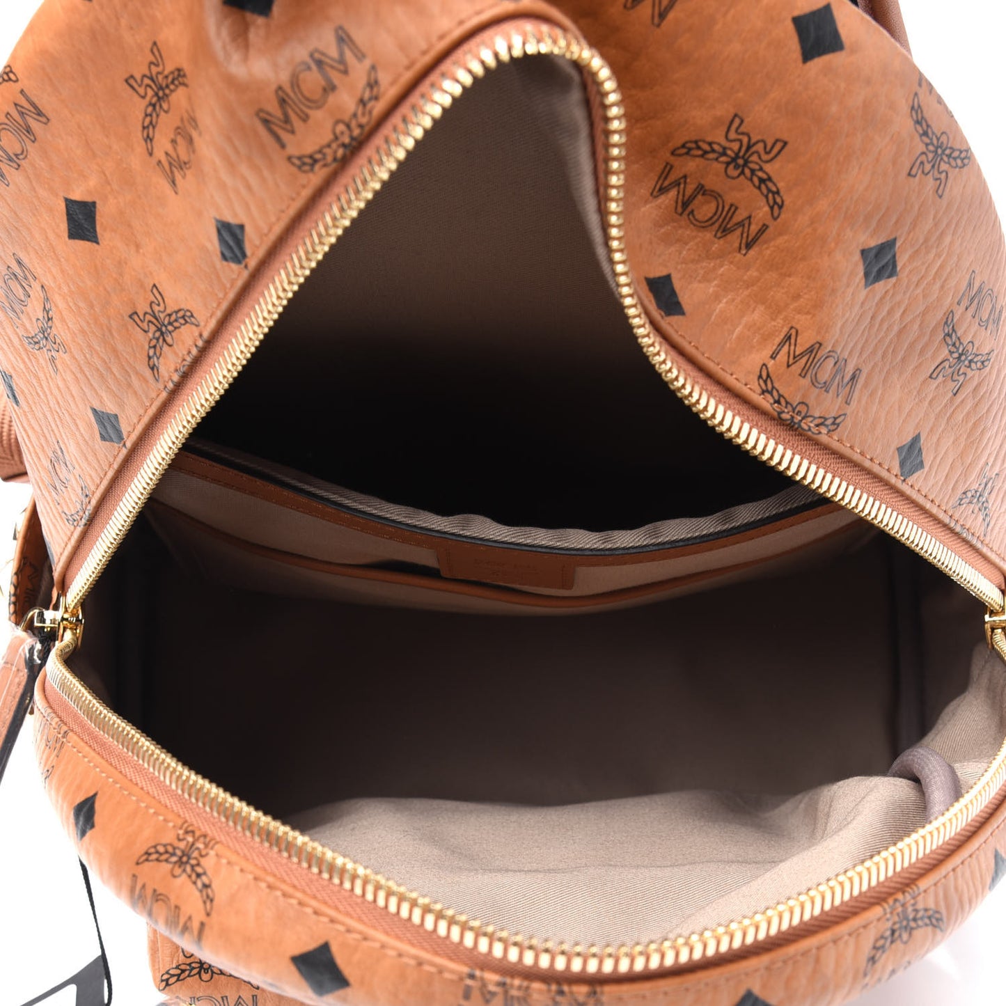 Visetos Small Side Stud Stark Backpack Cognac