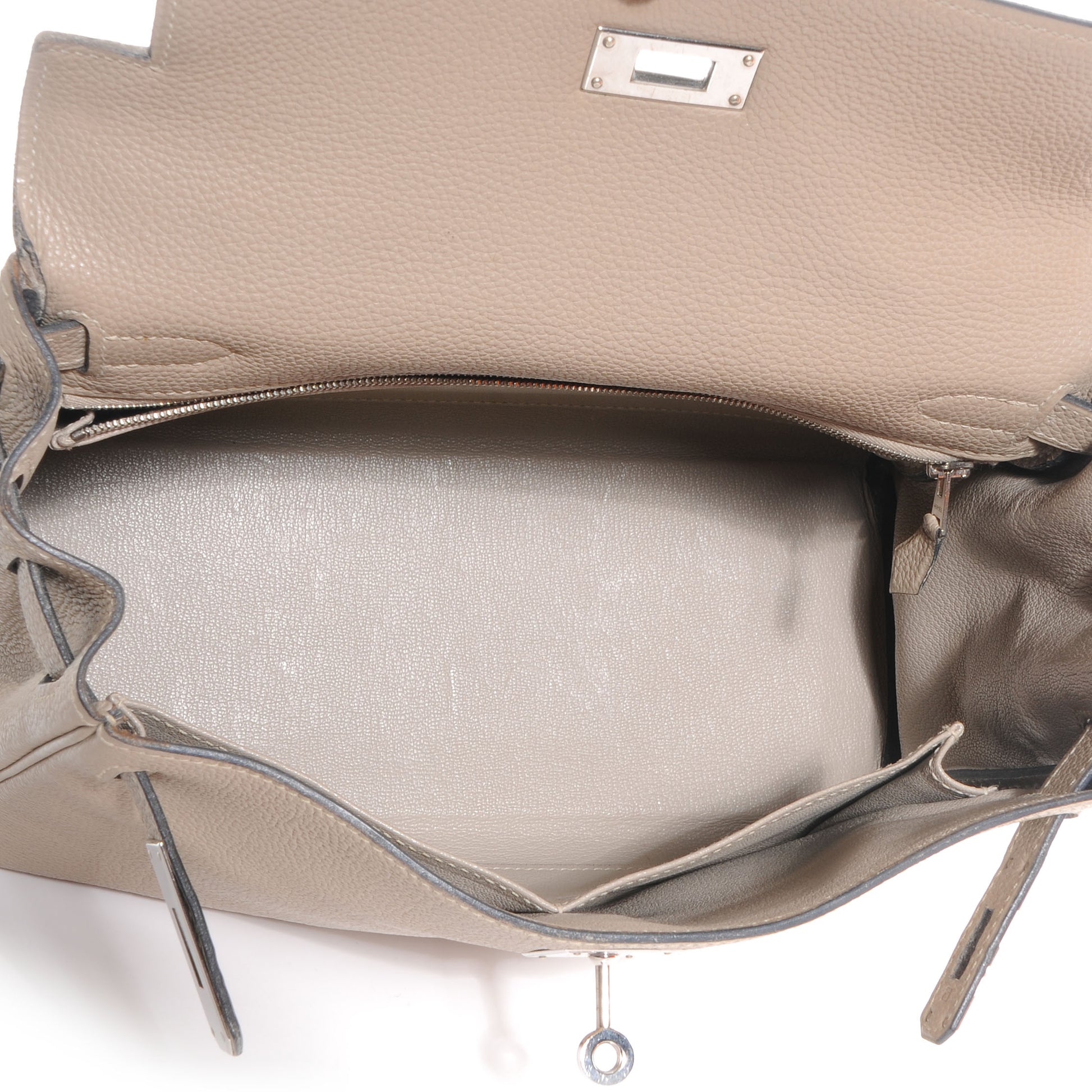 Hermes Taurillon Clemence Kelly Retourne 28 Gris Tourterelle 7 of 10