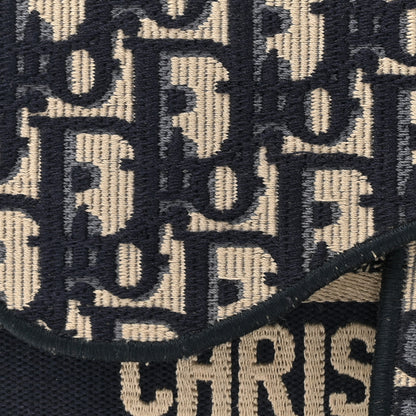 Christian Dior Oblique Slim Saddle Pouch Blue 8 of 10