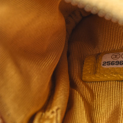 Chanel Caviar Quilted Small Cosmetic Case Yellow 7 of 8