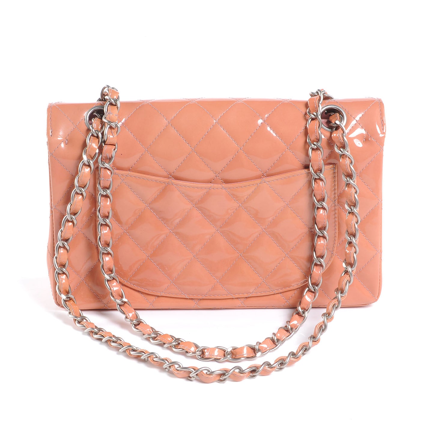 Patent Small Double Flap Rose Clair