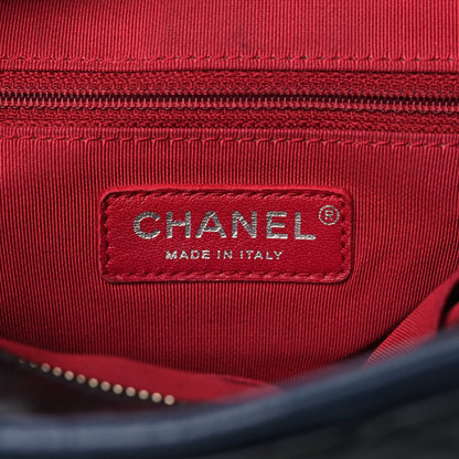 Chanel Aged Calfskin Quilted Medium Gabrielle Hobo Navy Black 5 of 12