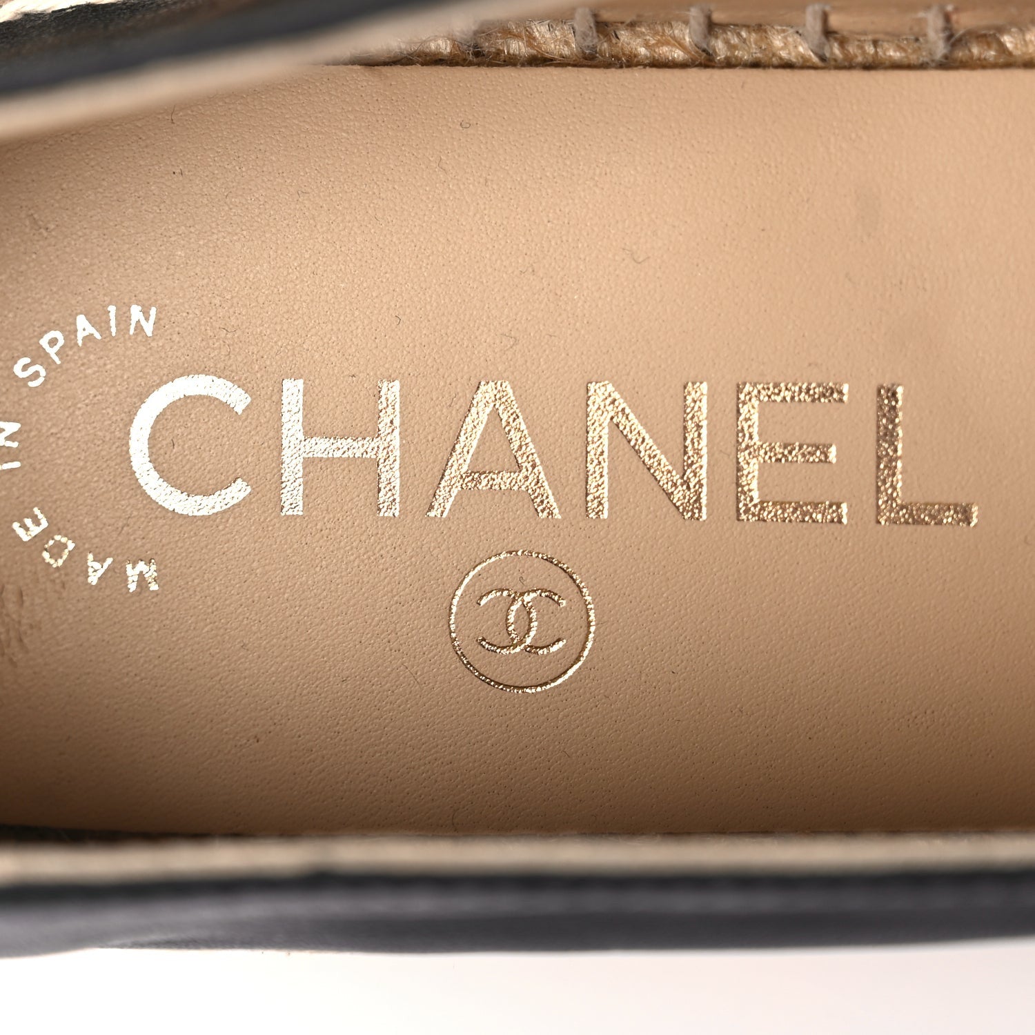 Chanel Calfskin Chain CC Espadrilles 40 Black 8 of 9