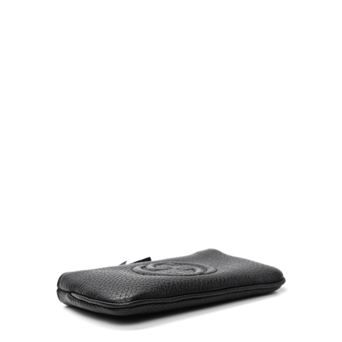 Pebbled Calfskin Soho Key Case Black