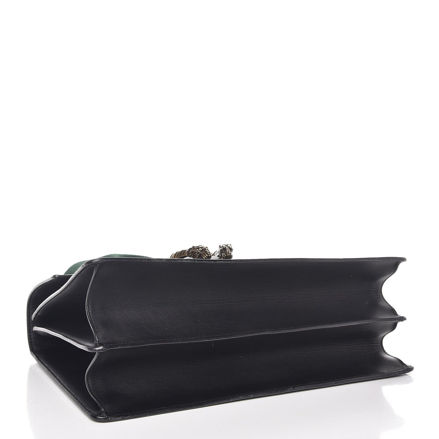 Moon Calfskin Web Large Dionysus Bamboo Top Handle Bag Black