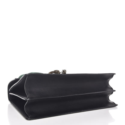 Gucci Moon Calfskin Web Large Dionysus Bamboo Top Handle Bag Black 7 of 15