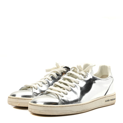 Louis Vuitton Metallic Calfskin Frontrow Sneakers 36.5 Silver 4 of 9