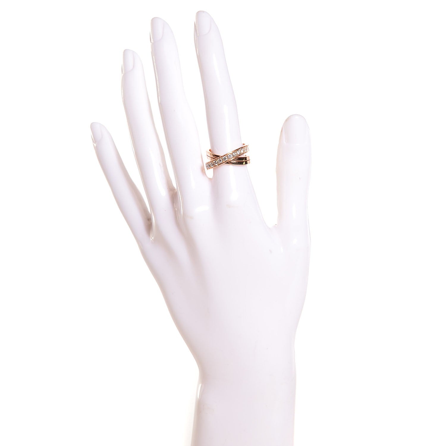 Cartier 18K Pink Gold Diamond Paris Nouvelle Vague Ring 51 5.75 2 of 6