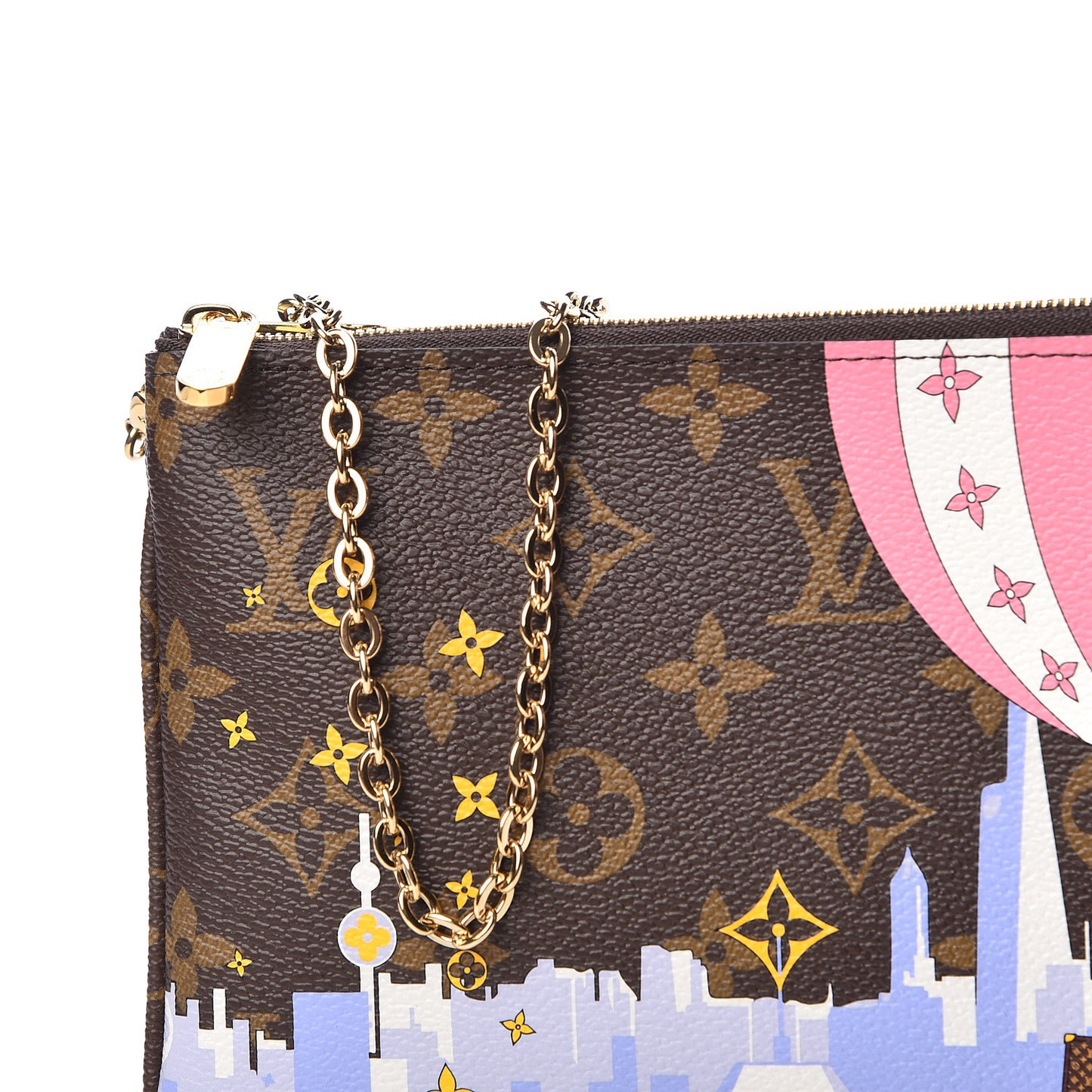 Monogram 2019 Christmas Animation Double Zip Pochette