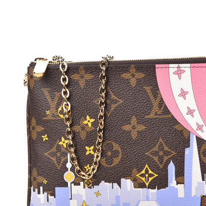 Louis Vuitton Monogram 2019 Christmas Animation Double Zip Pochette 11 of 11