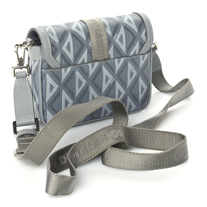Christian Dior Coated Canvas CD Diamond Mini Hit The Road Bag Grey 2 of 8