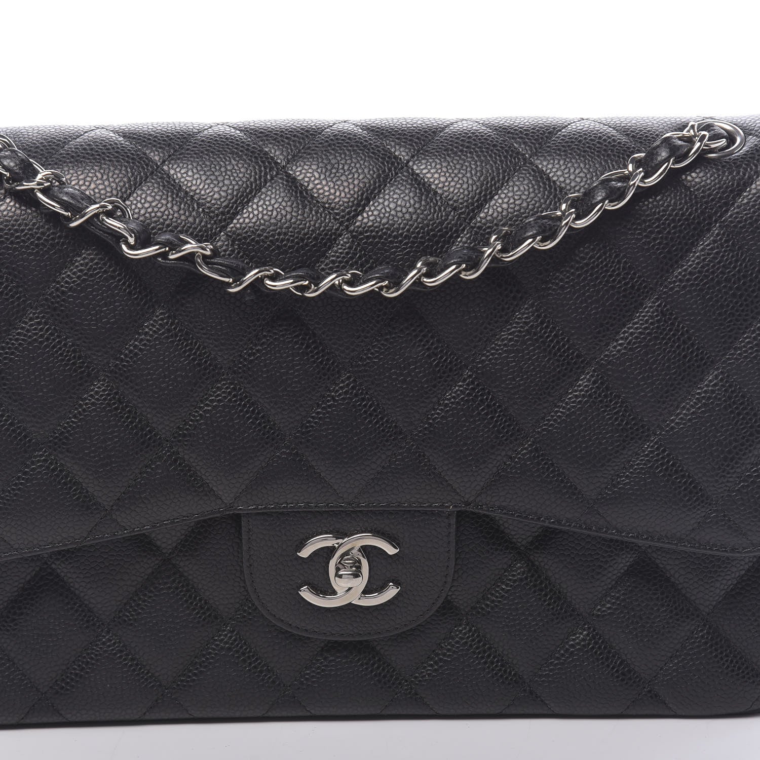 Chanel Caviar Quilted Jumbo Double Flap Black 10 of 10