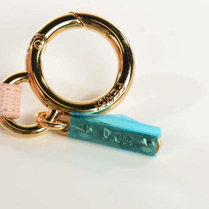 Fendi Fox Fur Vitello Elite Bi-Color Pom Pom Bag Charm Rosa Cammello Cipria 4 of 6